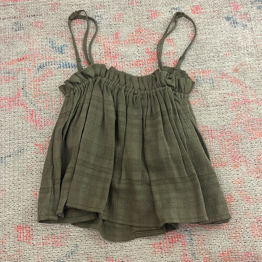 american eagle green top size s